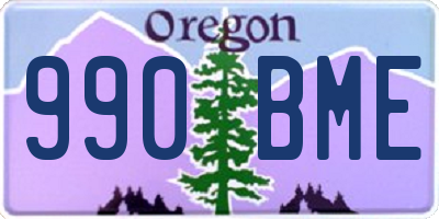 OR license plate 990BME
