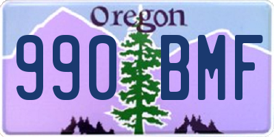 OR license plate 990BMF