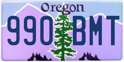 OR license plate 990BMT