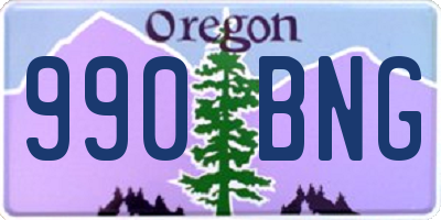 OR license plate 990BNG