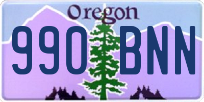 OR license plate 990BNN