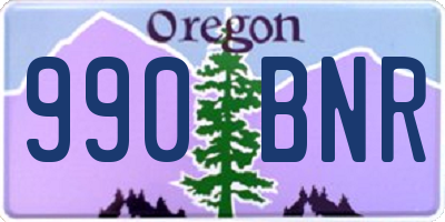 OR license plate 990BNR