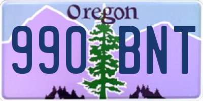 OR license plate 990BNT
