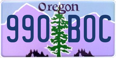 OR license plate 990BOC