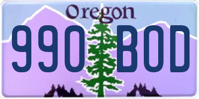 OR license plate 990BOD