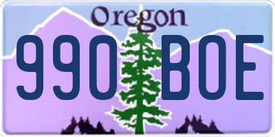 OR license plate 990BOE