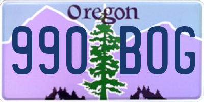 OR license plate 990BOG