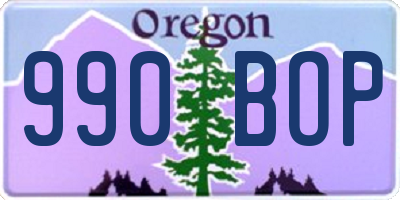 OR license plate 990BOP