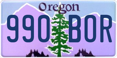 OR license plate 990BOR
