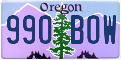 OR license plate 990BOW