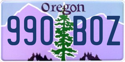OR license plate 990BOZ