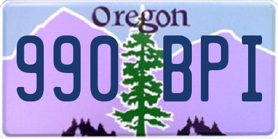 OR license plate 990BPI