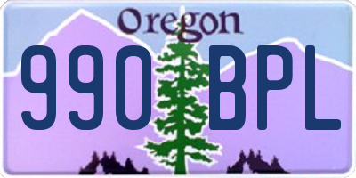 OR license plate 990BPL