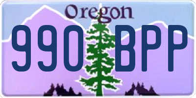 OR license plate 990BPP