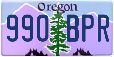 OR license plate 990BPR
