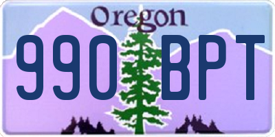 OR license plate 990BPT
