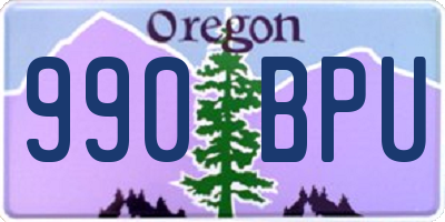 OR license plate 990BPU