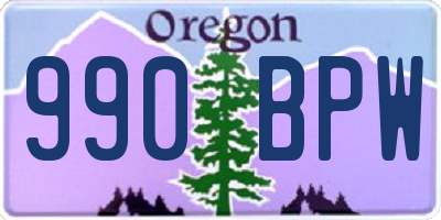 OR license plate 990BPW
