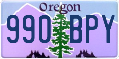 OR license plate 990BPY