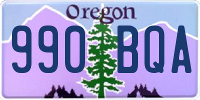 OR license plate 990BQA