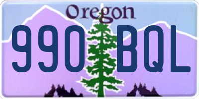 OR license plate 990BQL