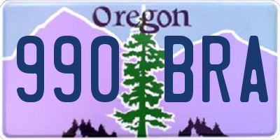 OR license plate 990BRA