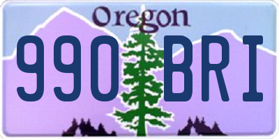 OR license plate 990BRI
