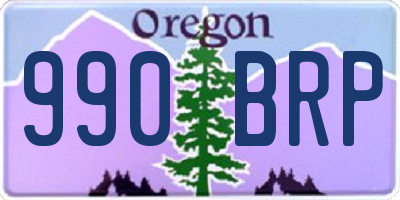 OR license plate 990BRP