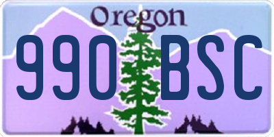 OR license plate 990BSC