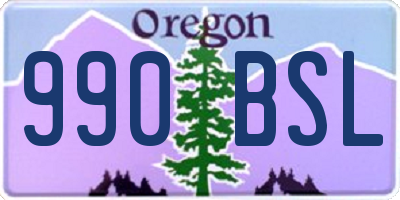 OR license plate 990BSL