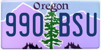 OR license plate 990BSU