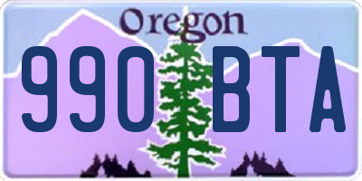OR license plate 990BTA
