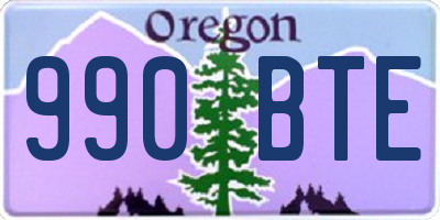 OR license plate 990BTE