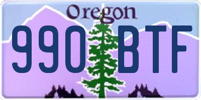 OR license plate 990BTF