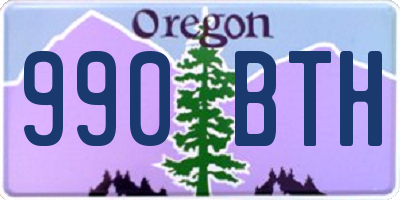 OR license plate 990BTH