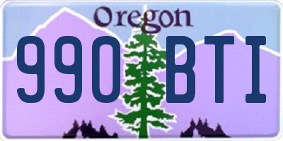 OR license plate 990BTI
