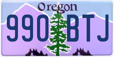 OR license plate 990BTJ