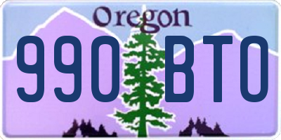 OR license plate 990BTO