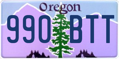 OR license plate 990BTT