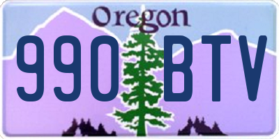 OR license plate 990BTV