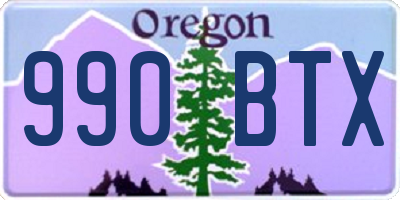 OR license plate 990BTX
