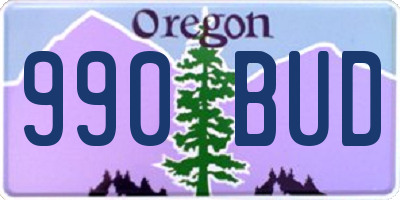 OR license plate 990BUD
