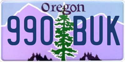 OR license plate 990BUK