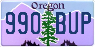 OR license plate 990BUP