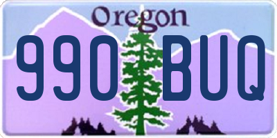 OR license plate 990BUQ