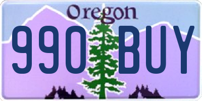 OR license plate 990BUY