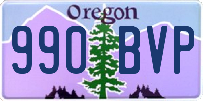OR license plate 990BVP