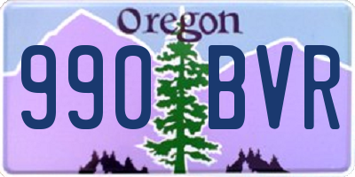 OR license plate 990BVR