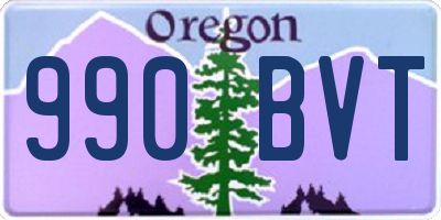OR license plate 990BVT