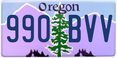 OR license plate 990BVV